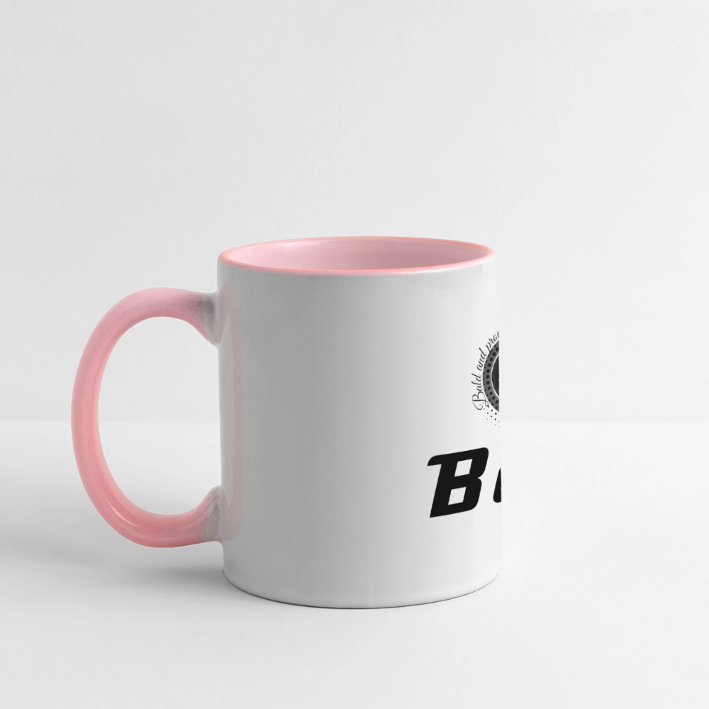 Mug panoramique contrasté et blanc - blanc/rose