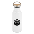 Gourde isotherme avec bouchon en bambou - blanc