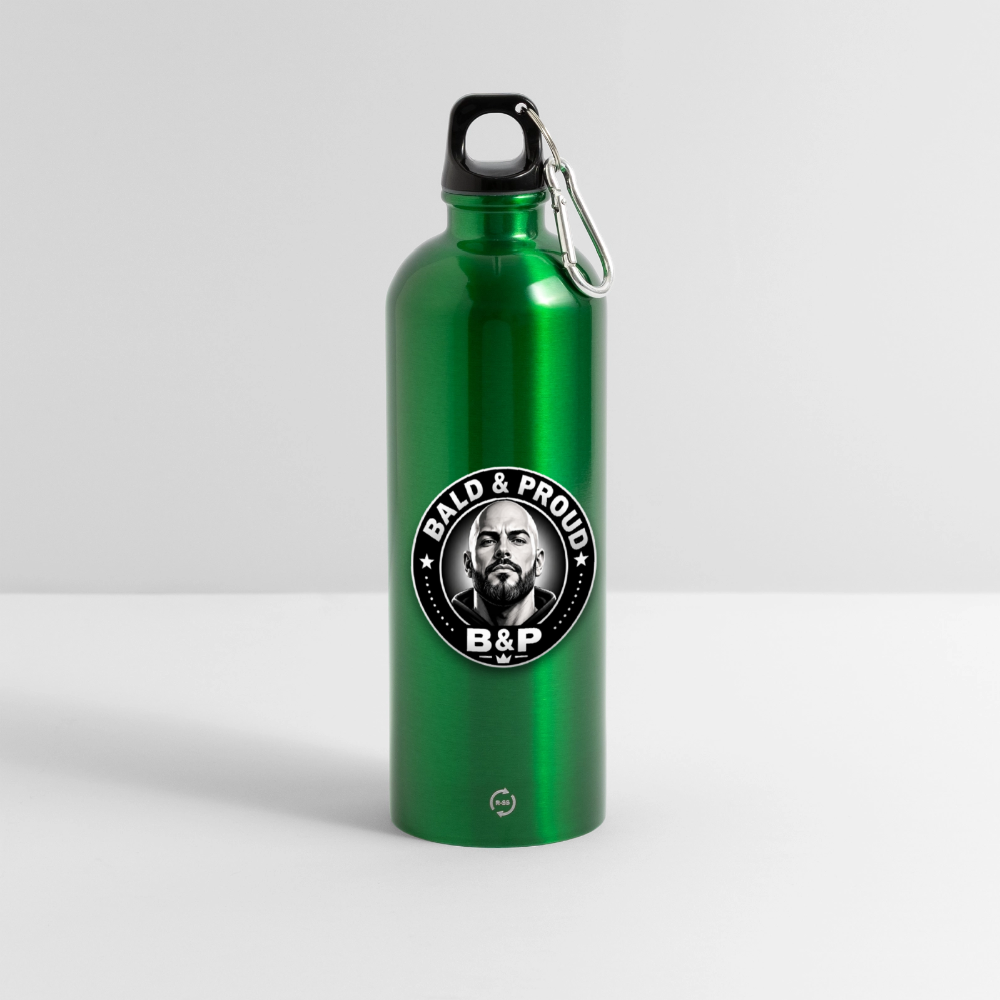 Gourde en inox avec mousqueton 750 ml - vert