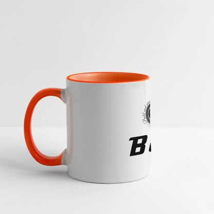 Mug panoramique contrasté et blanc - blanc/orange