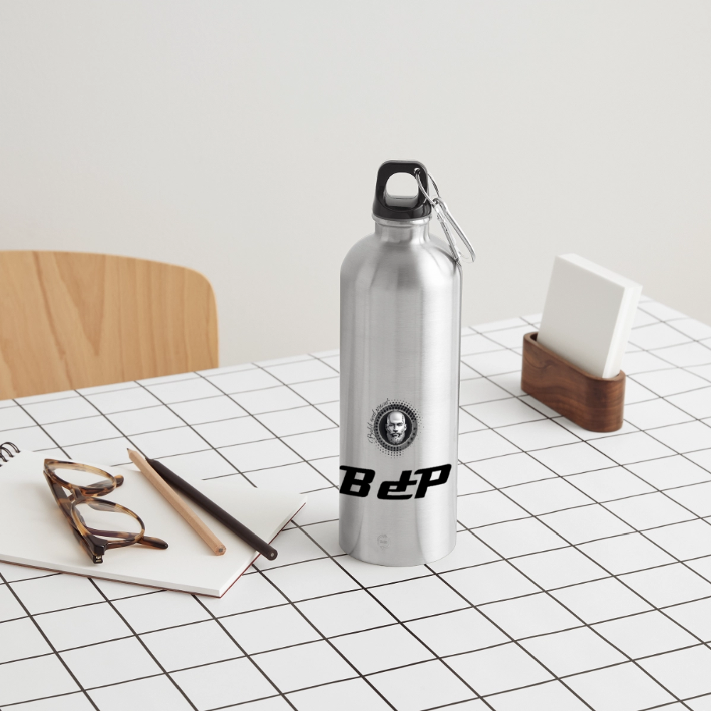 Gourde en inox avec mousqueton 750 ml - argent clair
