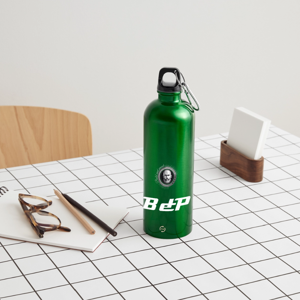Gourde en inox avec mousqueton 750 ml - vert