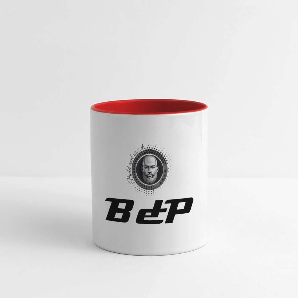 Mug panoramique contrasté et blanc - blanc/rouge