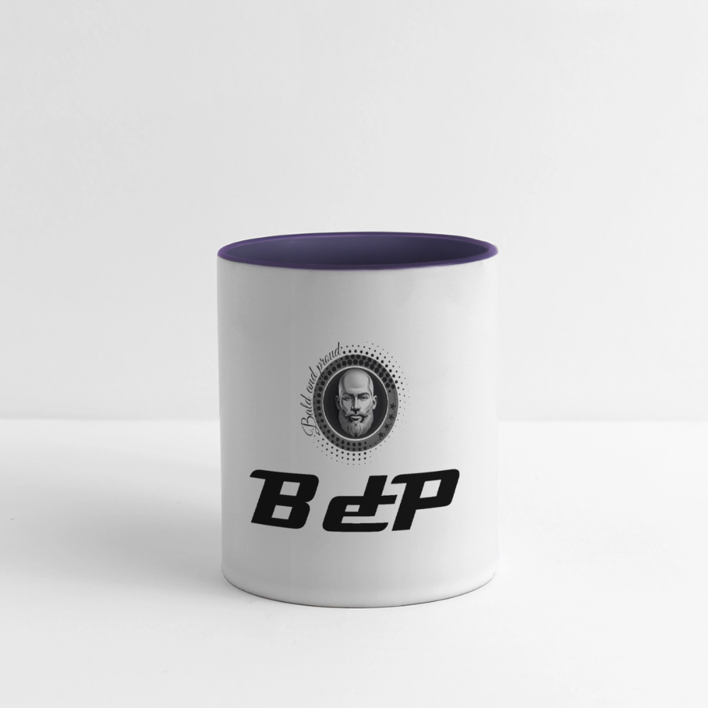 Mug panoramique contrasté et blanc - blanc/bleu cobalt