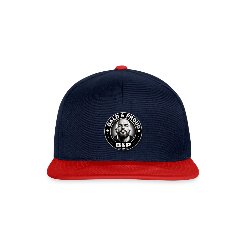 Snapback Cap - bleu marine/rouge