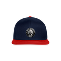 Snapback Cap - bleu marine/rouge