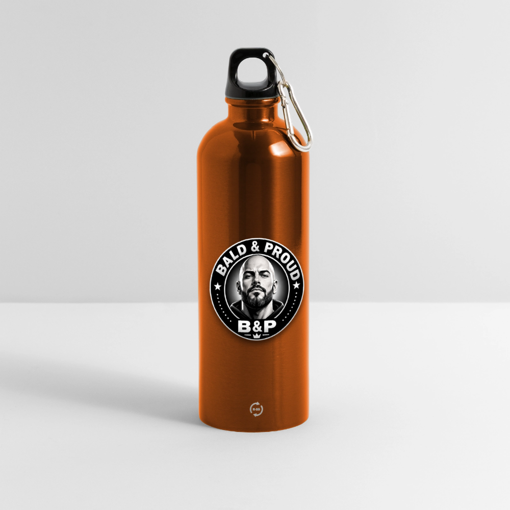 Gourde en inox avec mousqueton 750 ml - orange