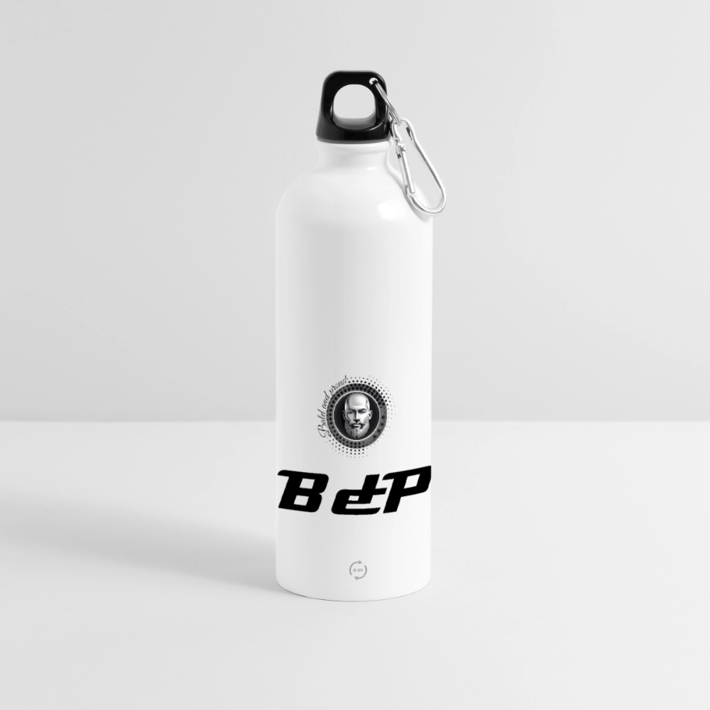 Gourde en inox avec mousqueton 750 ml - blanc