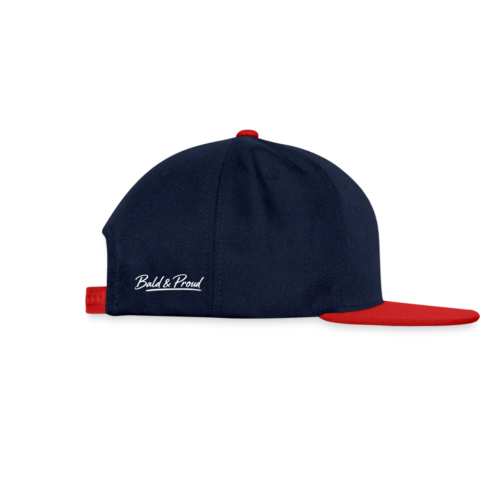 Snapback Cap - bleu marine/rouge