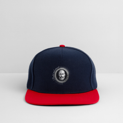 Snapback Cap - bleu marine/rouge