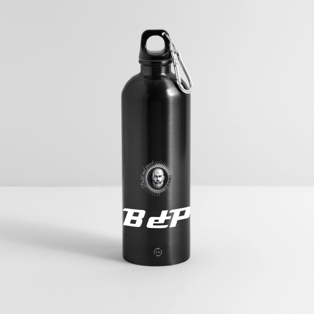 Gourde en inox avec mousqueton 750 ml - noir