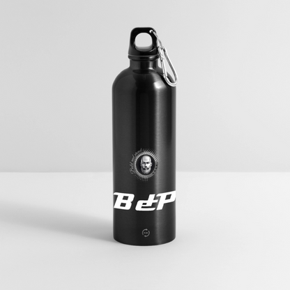 Gourde en inox avec mousqueton 750 ml - noir
