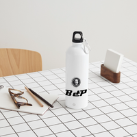Gourde en inox avec mousqueton 750 ml - blanc