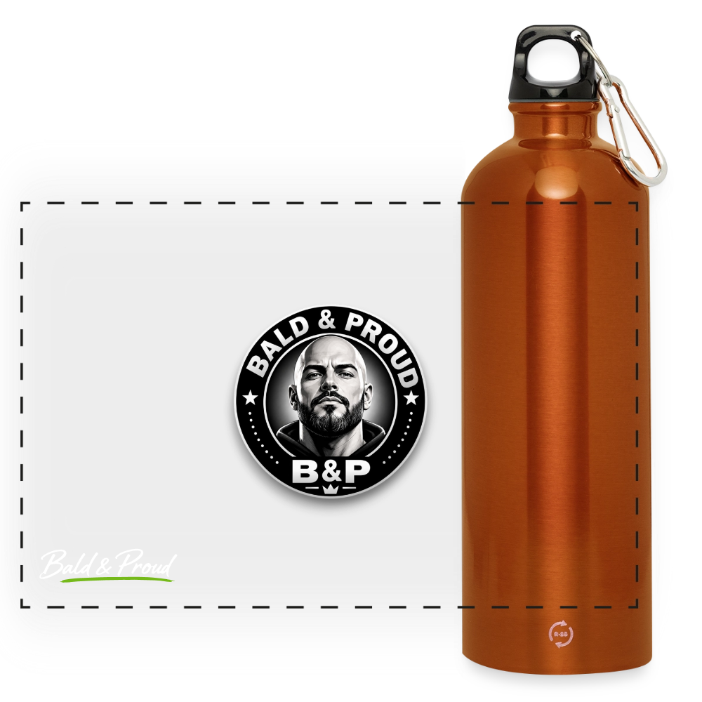 Gourde en inox avec mousqueton 750 ml - orange