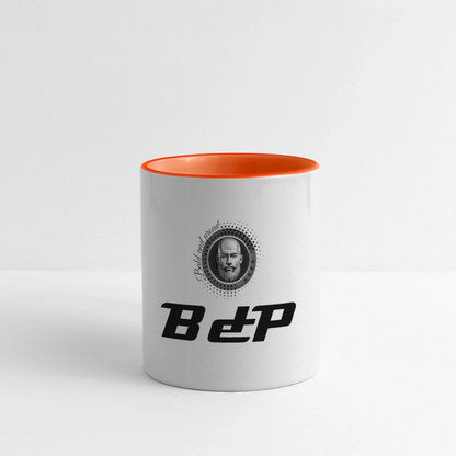 Mug panoramique contrasté et blanc - blanc/orange