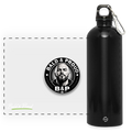Gourde en inox avec mousqueton 750 ml - noir