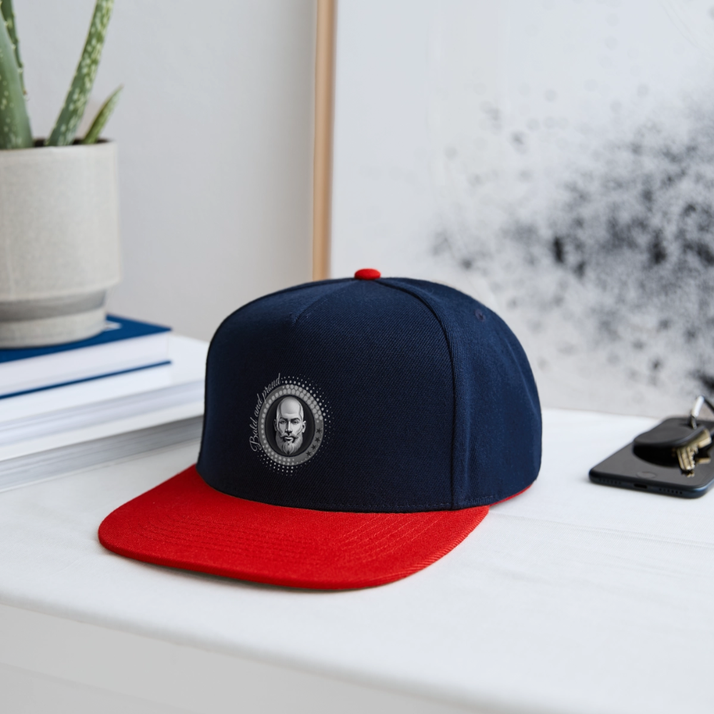 Snapback Cap - bleu marine/rouge