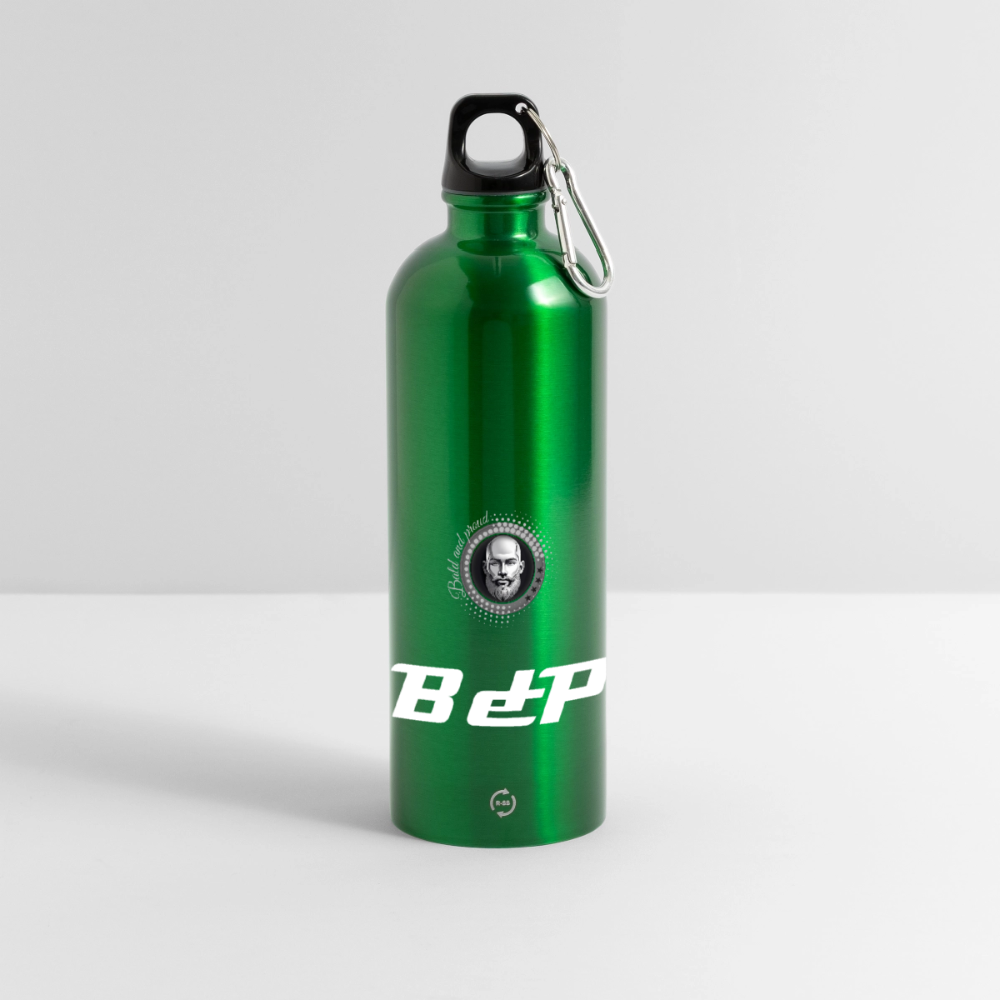 Gourde en inox avec mousqueton 750 ml - vert
